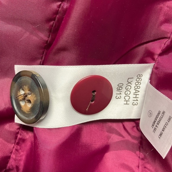 Women’s Double Breasted Wool Blend Pea Coat, S, Raspberry, Aeropostale - Picture 3 of 7